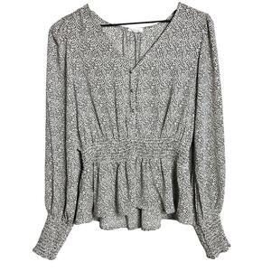 Sienna Sky Large Black White Cream Women Blouse Size Large